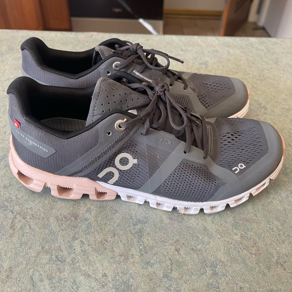 On Running Women's Charcoal and Blush Sneakers